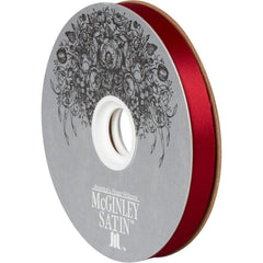 #3 Satin Acetate Ribbon Non Wired: Red (100 Yards)