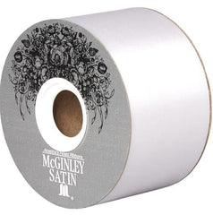 #40 Satin Acetate Ribbon Non Wired: White (50 Yards)
