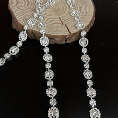 .59in Sparkling White Round Glass Rhinestone Chain (1 Yard)