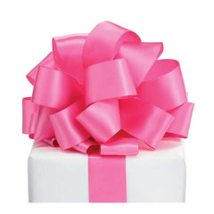 #9 Double Face Satin Ribbon Non Wired: Hot Pink (50 Yards)