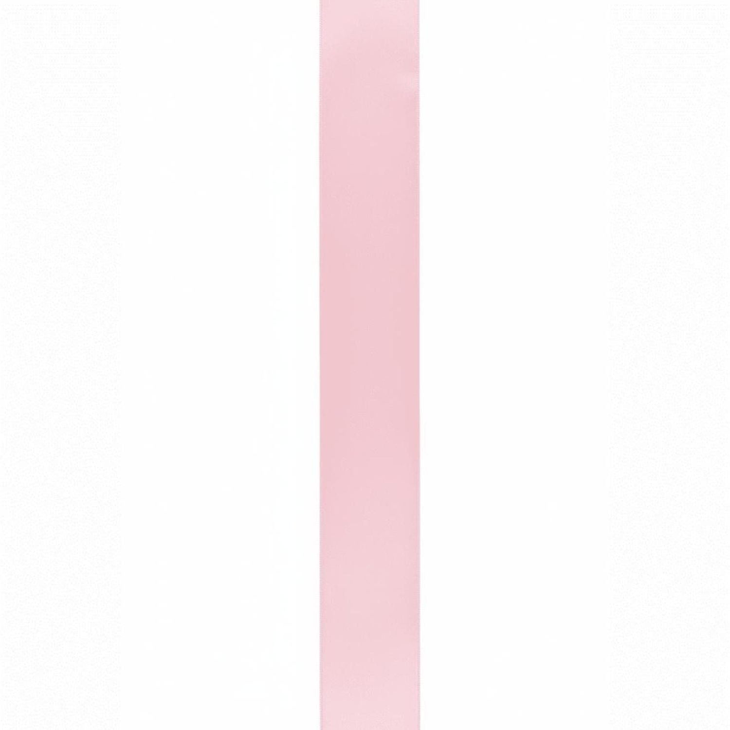 #9 Double Face Satin Ribbon Non Wired: Light Pink (50 Yards)