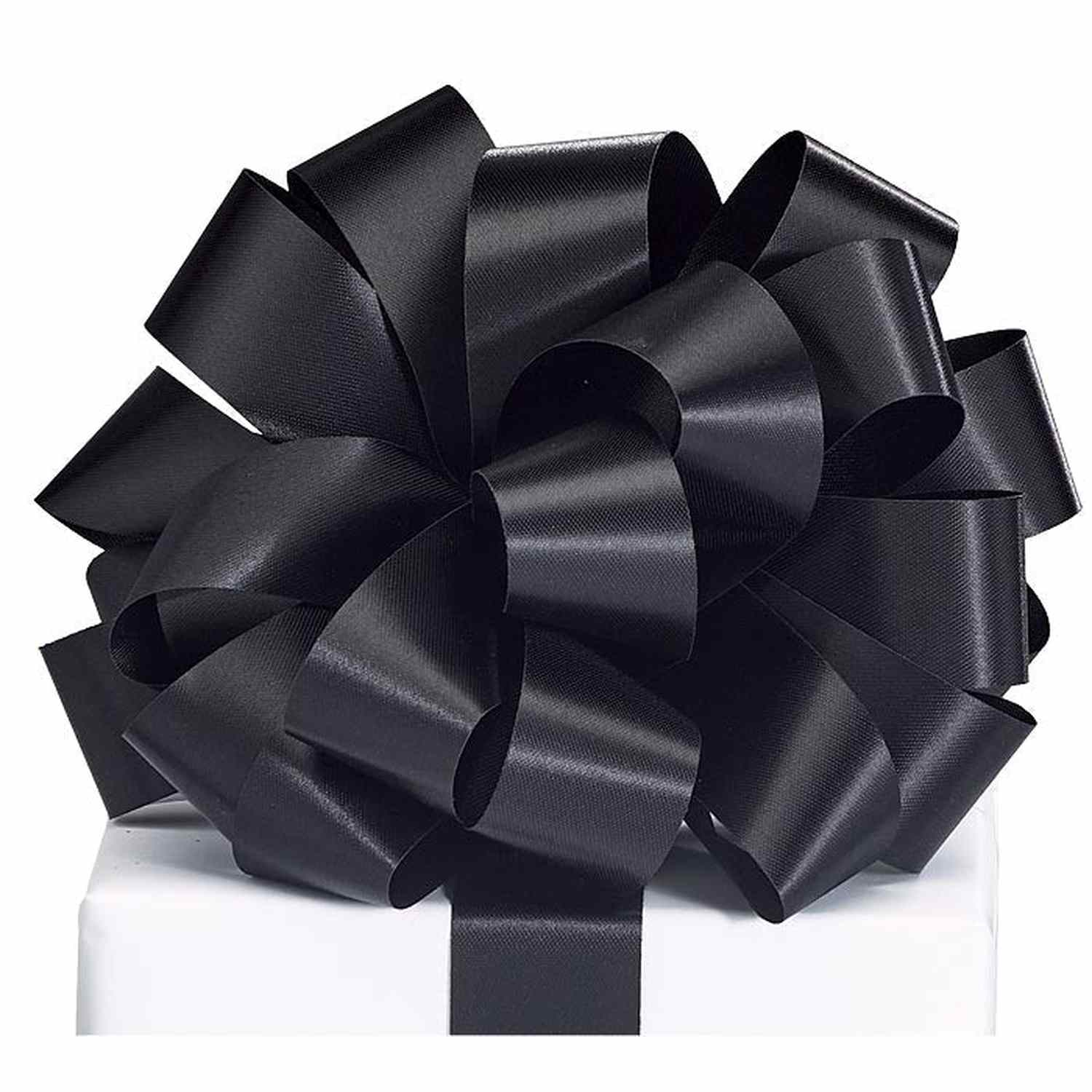 #9 McGinley Satin Acetate Ribbon Non Wired: Black (100 Yards)