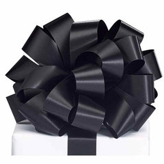 #9 McGinley Satin Acetate Ribbon Non Wired: Black (100 Yards)