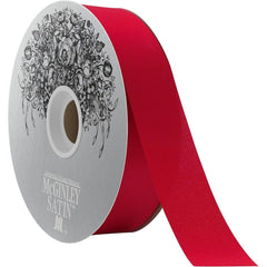 #9 Satin Acetate Ribbon Non Wired: Holiday Red (100 Yards)
