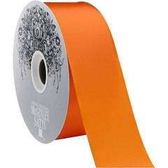 #9 Satin Acetate Ribbon Non Wired: Orange (100 Yards)