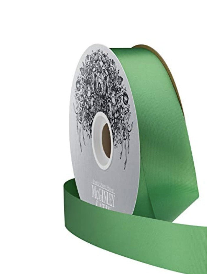 #9 Satin Acetate Ribbon Non Wired: Emerald (100 Yards)