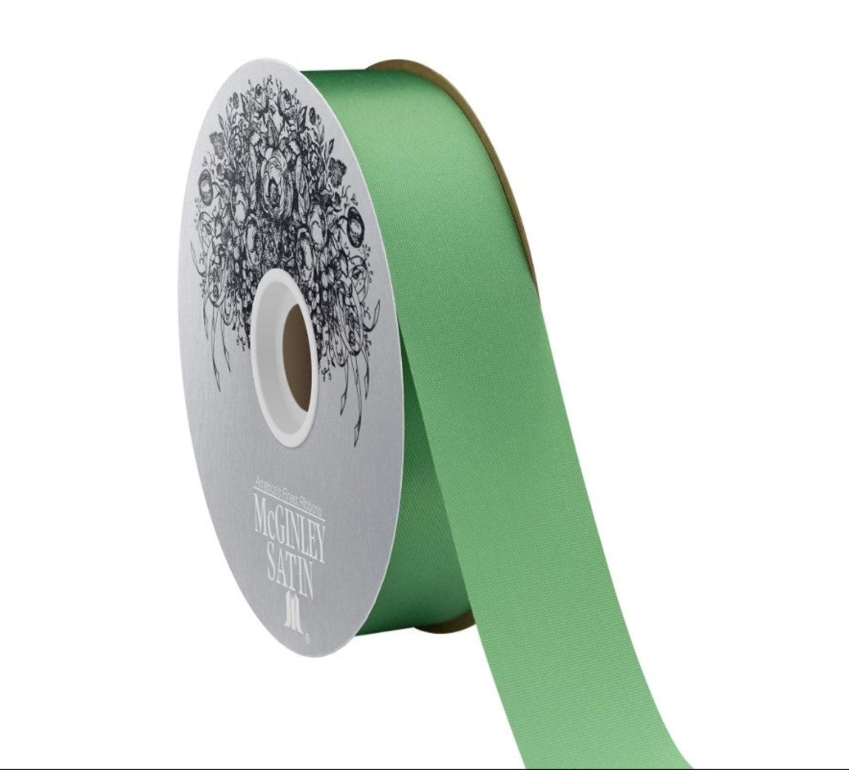 #9 Satin Acetate Ribbon Non Wired: Emerald (100 Yards)