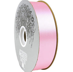 #9 Satin Acetate Ribbon Non Wired: Pink (100 Yards)