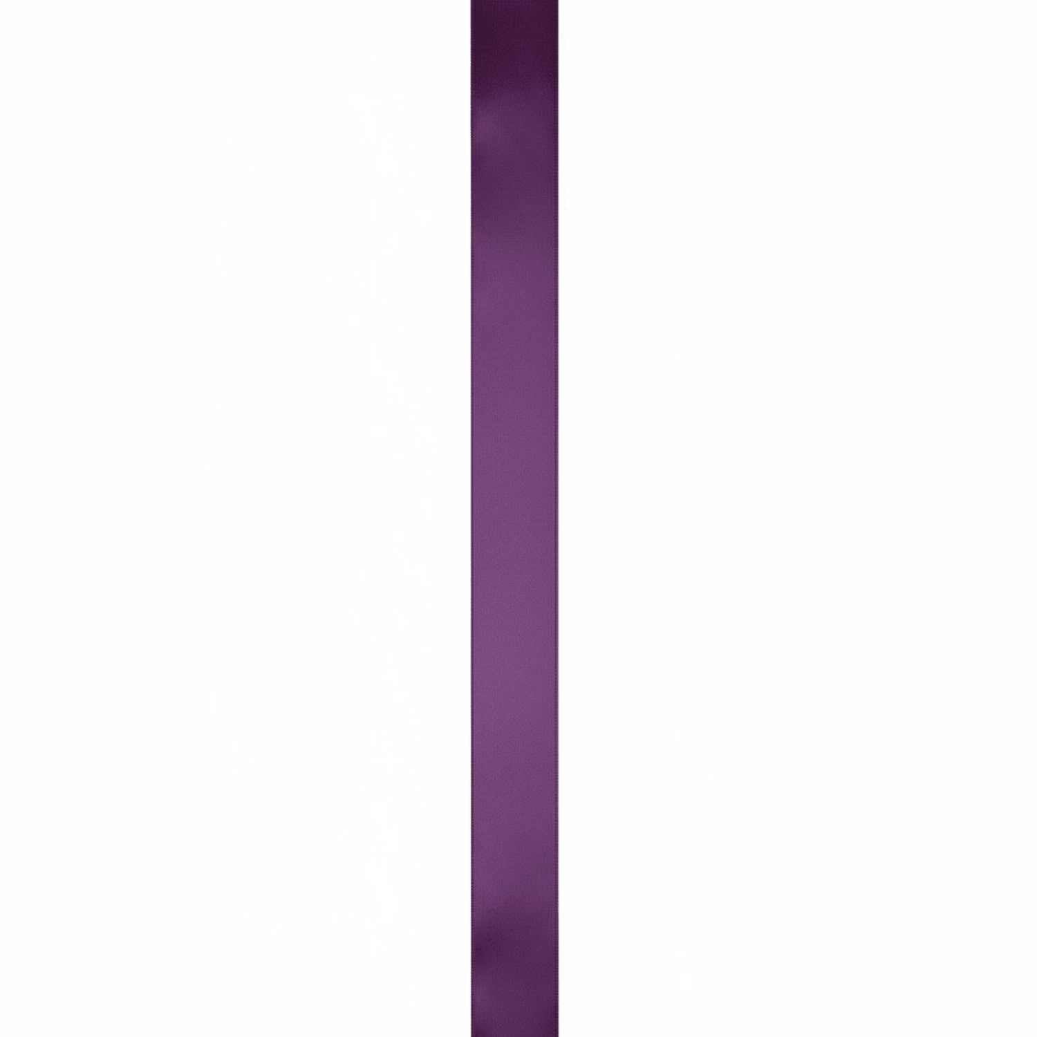 #9 Satin Acetate Ribbon Non Wired: Plum (100 Yards)