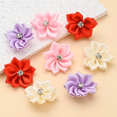 .98in Homecoming Flower Bows (Assorted Colors)