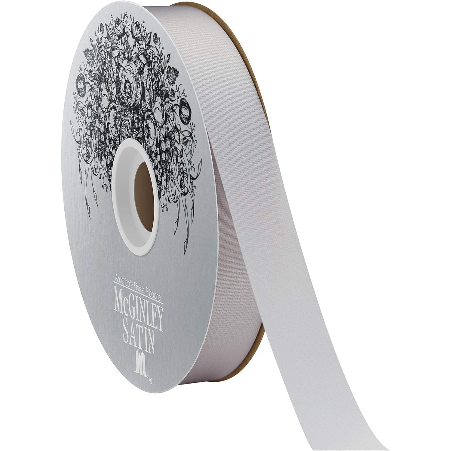 #5 Lustre Satin Ribbon Non Wired: Silver Gray (100 Yards)