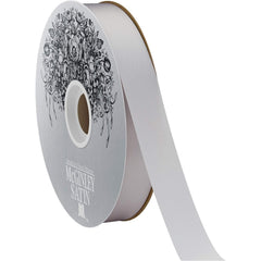 #5 Lustre Satin Ribbon Non Wired: Silver Gray (100 Yards)