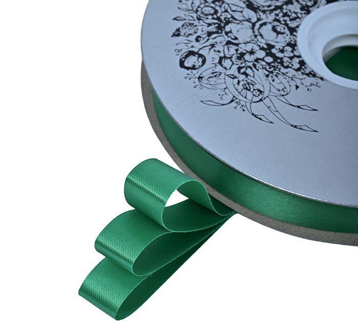 #3 Satin Acetate Ribbon Non Wired: Holiday Green (100 Yards)
